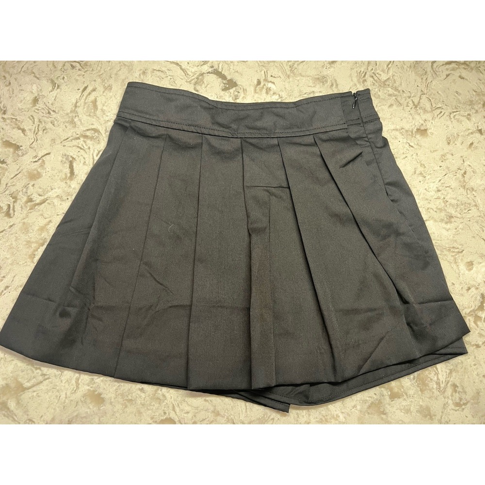 MABLE PLEATED OVERLAY TENNIS BLACK SKORT SMALL